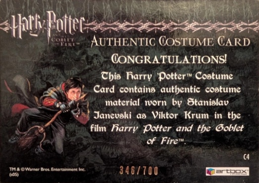 C4 - Viktor Krum's First Task Costume - Back