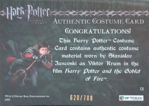 C4 - Viktor Krum's First Task Costume - Back