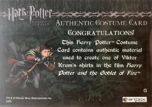 C5 - Viktor Krum's Third Task Costume - Back