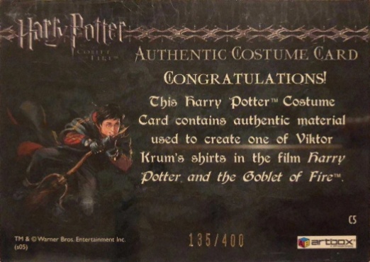 C5 - Viktor Krum's Third Task Costume - Back