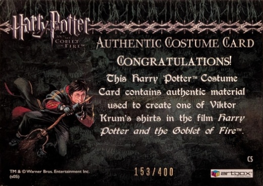 C5 - Viktor Krum's Third Task Costume - Back