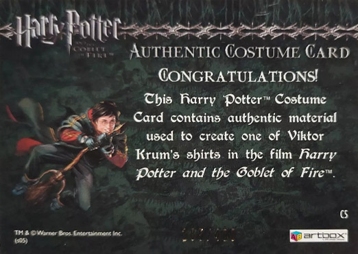 C5 - Viktor Krum's Third Task Costume - Back