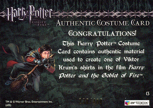 C5 - Viktor Krum's Third Task Costume - Back