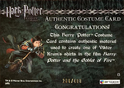 C5 - Viktor Krum's Third Task Costume - Back