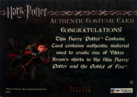 C5 - Viktor Krum's Third Task Costume - Back