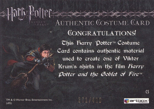 C5 - Viktor Krum's Third Task Costume - Back