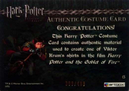 C5 - Viktor Krum's Third Task Costume - Back