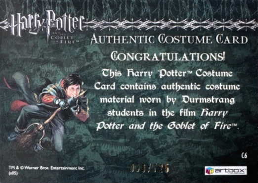 C6 - Durmstrang Students Costume - Back