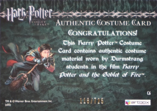 C6 - Durmstrang Students Costume - Back