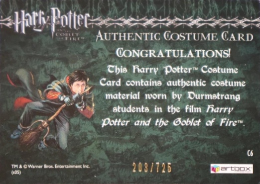 C6 - Durmstrang Students Costume - Back