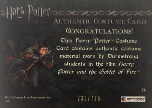 C6 - Durmstrang Students Costume - Back