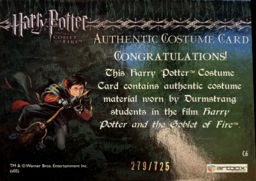 C6 - Durmstrang Students Costume - Back