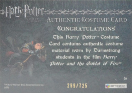 C6 - Durmstrang Students Costume - Back