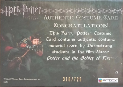 C6 - Durmstrang Students Costume - Back