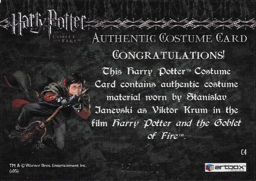 C6 - Durmstrang Students Costume - Back