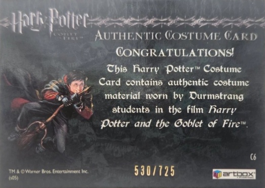 C6 - Durmstrang Students Costume - Back