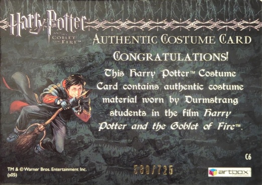 C6 - Durmstrang Students Costume - Back