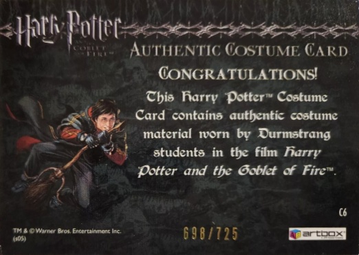 C6 - Durmstrang Students Costume - Back