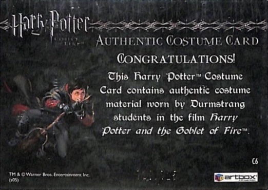 C6 - Durmstrang Students Costume - Back