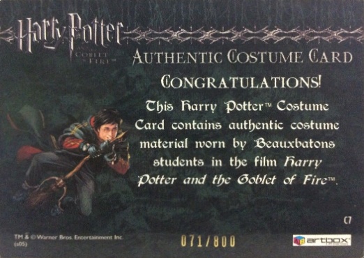 C7 - Beauxbatons Students Costume - Back