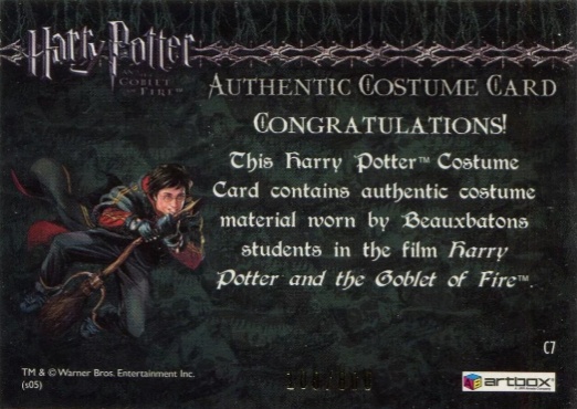 C7 - Beauxbatons Students Costume - Back