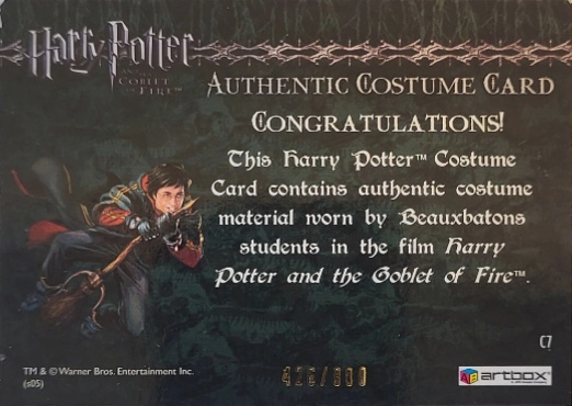 C7 - Beauxbatons Students Costume - Back