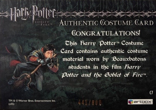 C7 - Beauxbatons Students Costume - Back