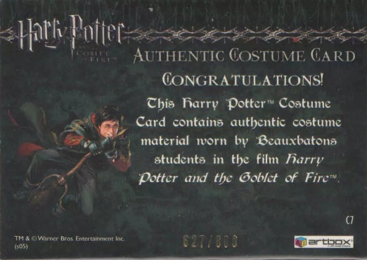 C7 - Beauxbatons Students Costume - Back