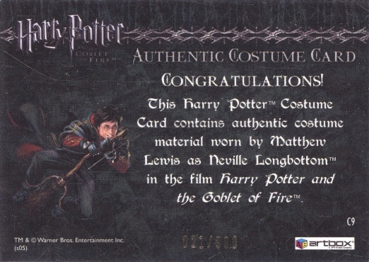 C9 - Neville Longbottom's Pajamas - Back