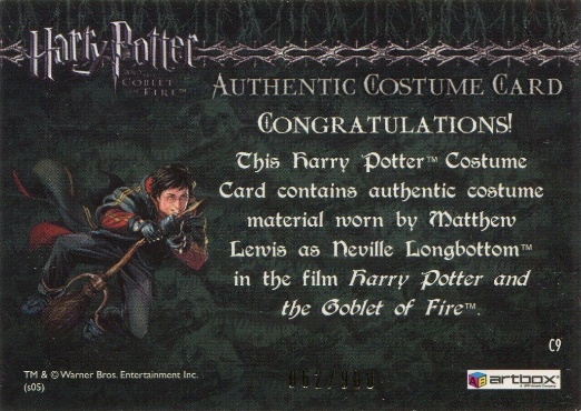 C9 - Neville Longbottom's Pajamas - Back