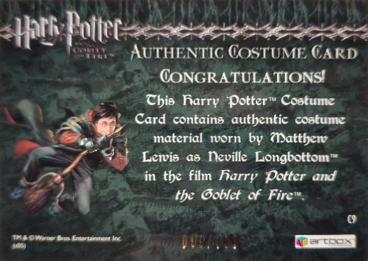 C9 - Neville Longbottom's Pajamas - Back