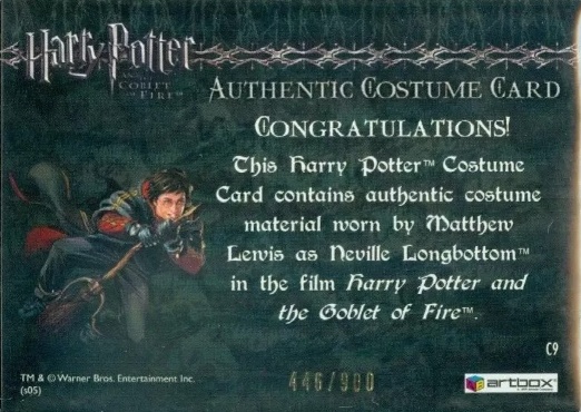 C9 - Neville Longbottom's Pajamas - Back