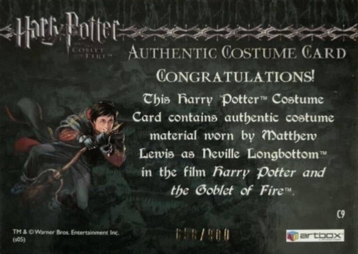 C9 - Neville Longbottom's Pajamas - Back