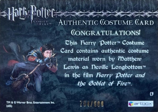 C9 - Neville Longbottom's Pajamas - Back