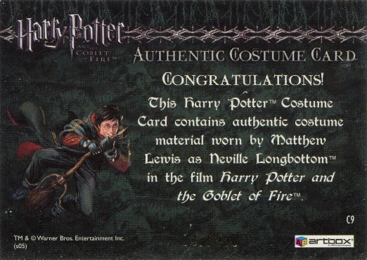 C9 - Neville Longbottom's Pajamas - Back