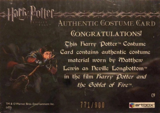 C9 - Neville Longbottom's Pajamas - Back