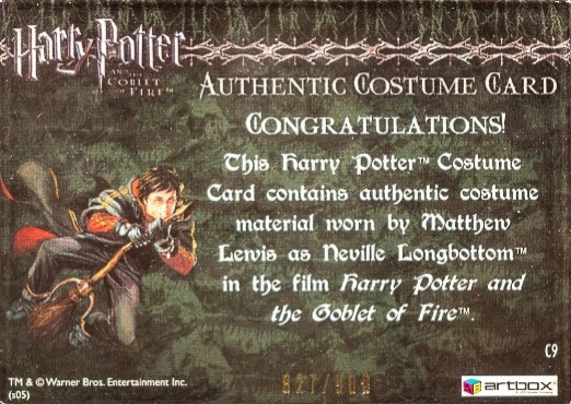 C9 - Neville Longbottom's Pajamas - Back