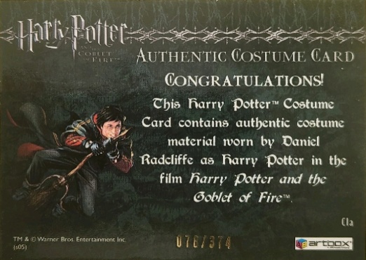 C1a - Harry Potter's First Task Robes - Back