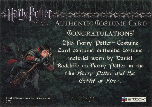 C1a - Harry Potter's First Task Robes - Back