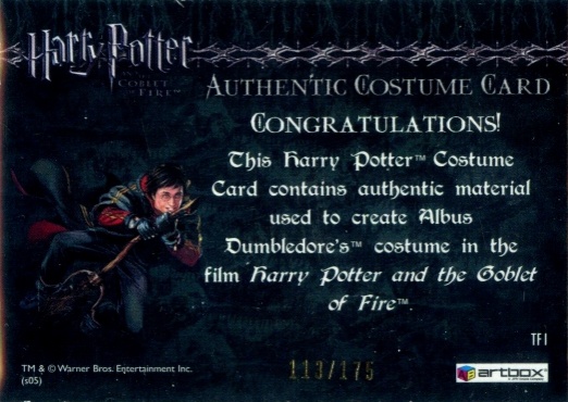 TF1 - Dumbledore's Robes - Back