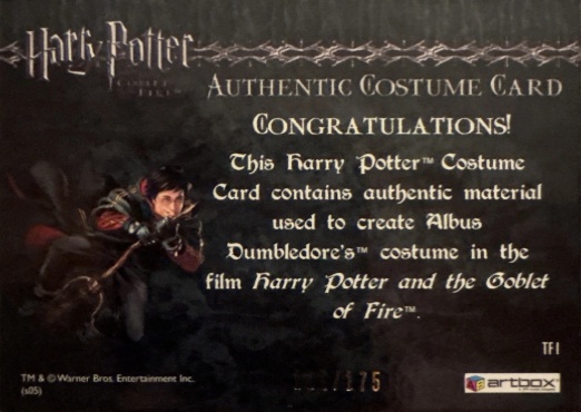 TF1 - Dumbledore's Robes - Back