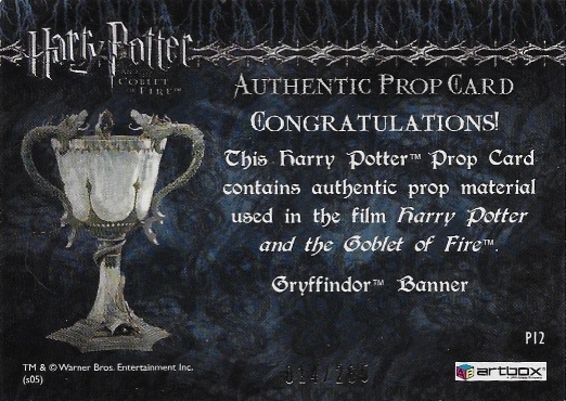P12 - Gryffindor Banner - Back