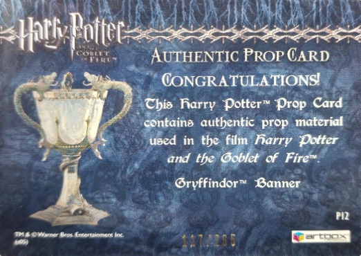 P12 - Gryffindor Banner - Back