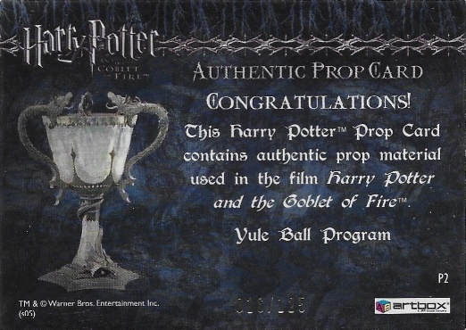 P2 - Yule Ball Program - Back