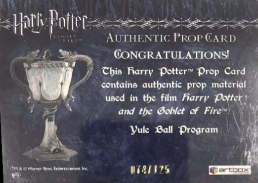 P2 - Yule Ball Program - Back