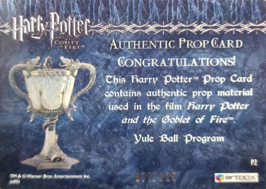 P2 - Yule Ball Program - Back