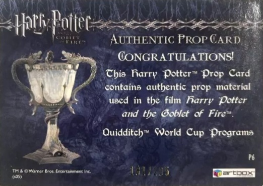 P6 - Quidditch World Cup Programs - Back