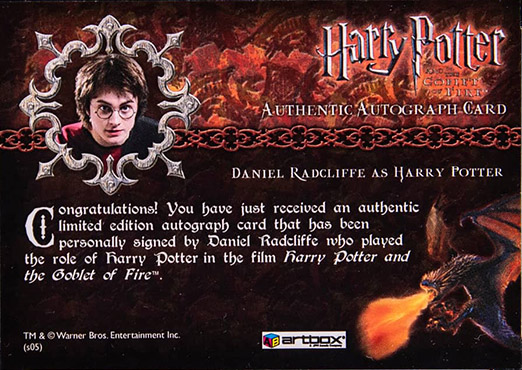 Daniel Radcliffe Harry Potter - Back