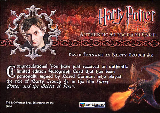 David Tennant as Barty Crouch Jr - Back