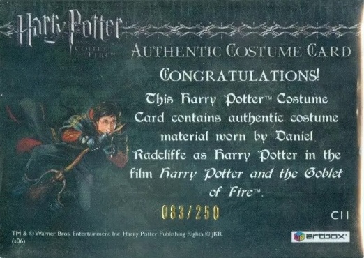 C11 - Harry Potter's Third Task Costume - Back